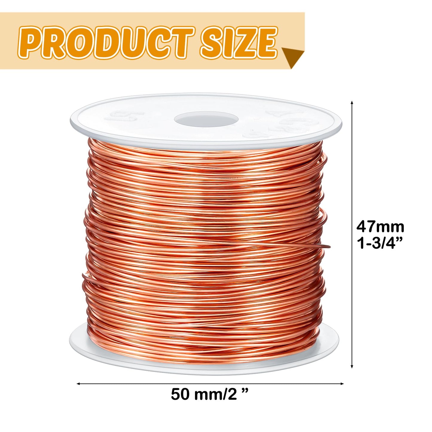 Funrous 5 Rolls 5 Size Jewelry Wire 18, 20, 22, 24, 26 Gauge Copper Wire Kit Jewelry Beading Bendable Craft Metal for Making Crafts, Sculpting with a Pliers(Copper)