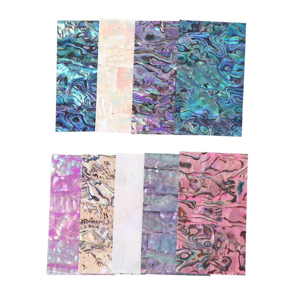 Leadigol 6 Sheet Nail Art Sticker Abalone Seashell Slices Design Sequins Supplies Gradient Mermaid Flakes DIY Nail Decals Women Manicure Decoration