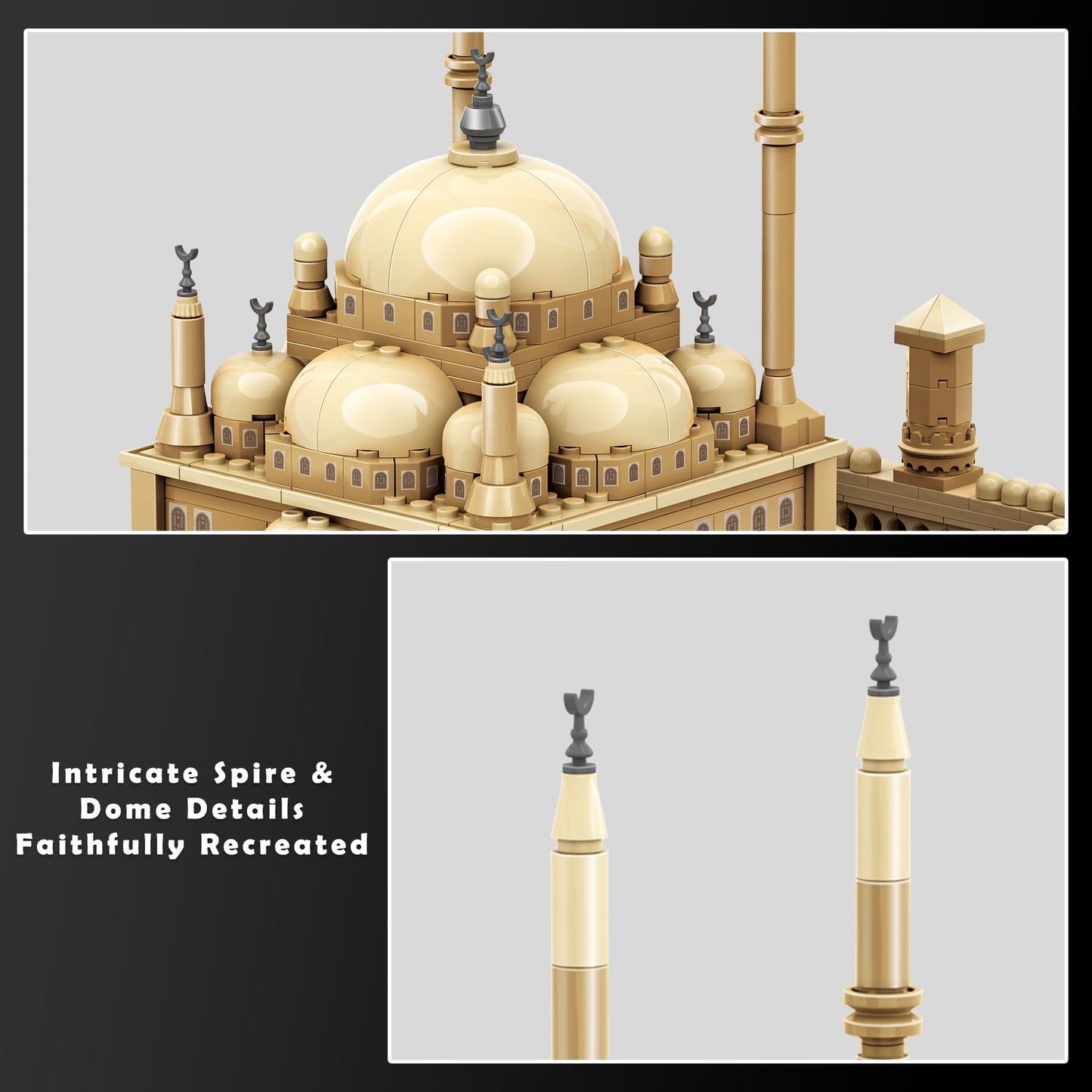 BeepZipp Mosque of Mohammed Ali Cairo Building Set – 620Pcs Architecture Model Kit, Egypt Landmark for Adults, Home Office Decor, Collectible Travel Souvenir for History & Architecture Enthusiasts