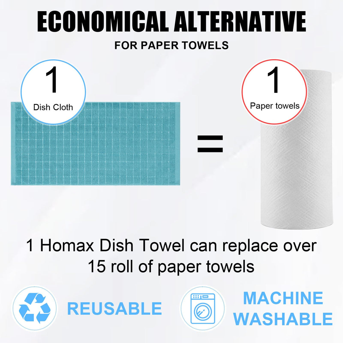 100% Cotton Terry Kitchen Towels (6 Count)