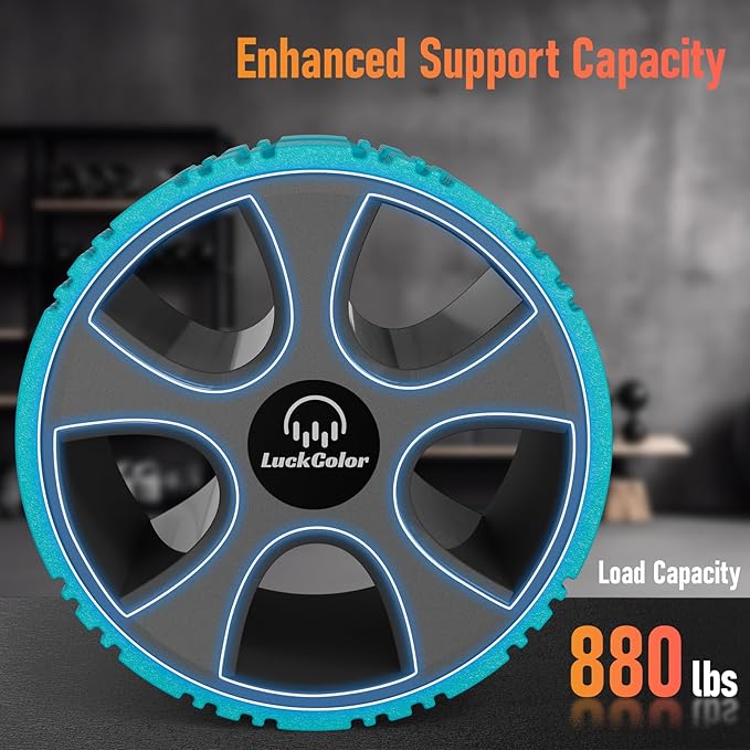 Back Roller Wheel for Deep Tissue Massage,Yoga Wheel for Back Pain & Stretching, Comfy Deep Tissue Massage Roller for Back,Spine Alignment & Tension Relief