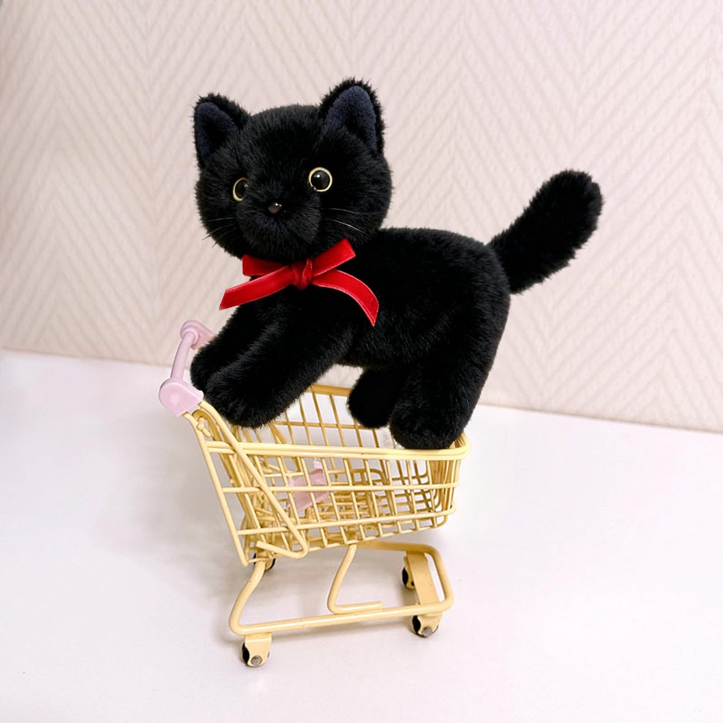 Ditucu Black Cat Stuffed Animals Cute Soft Kitten Plush Doll Small Kitty Plushies Toys Gifts for Kids 6 inch