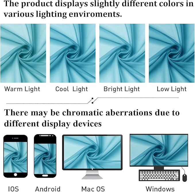 Lecloud Turquoise Sheer Curtains 96 Inches Long 2 Pcs, Light Filtering Window Curtains for Living Room Bedroom Dining Room, Vintage Home Decor Rod Pockets Privacy Drapes, Each Panel 59" W x 96" L