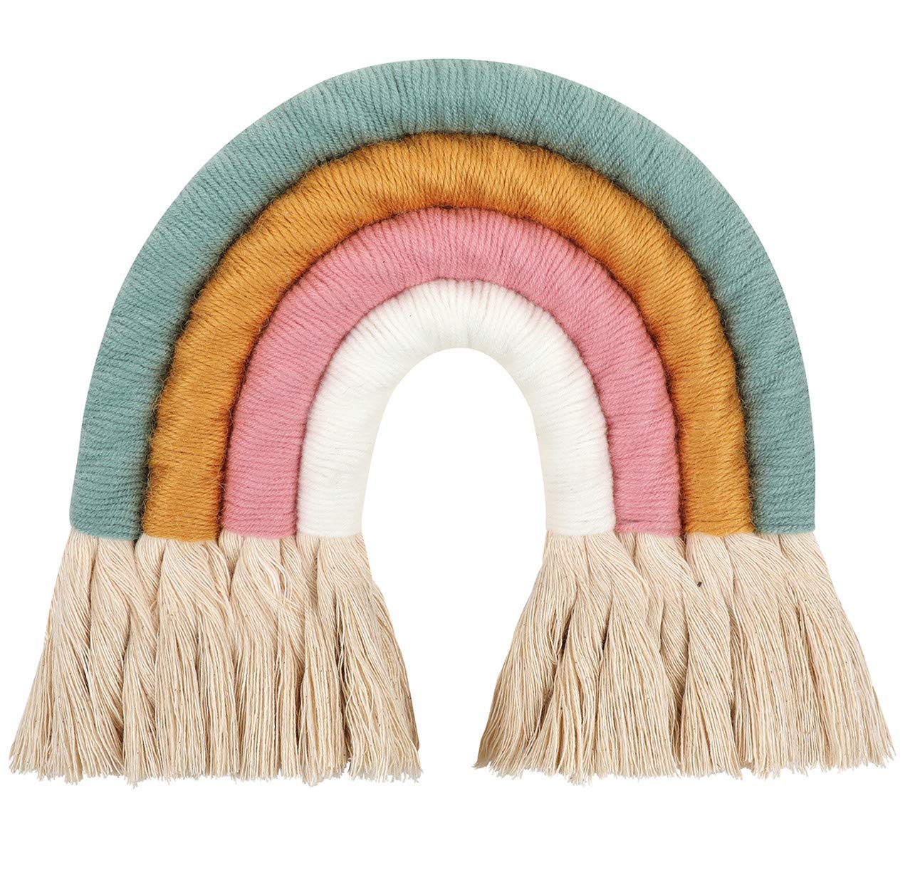Handmade Macrame Rainbow Wall Decor for Nursery Kids Room Home Decor