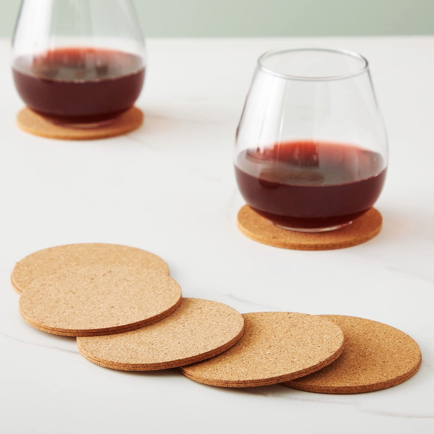 Juvale Cork Coaster Backing Sheets - Scratch-Resistant Surface Protection with Cork Pads - Custom DIY Craft Projects - Circle Craft Sheets for Versatile Designs - Pack of 50, 3.5 in Round Brown
