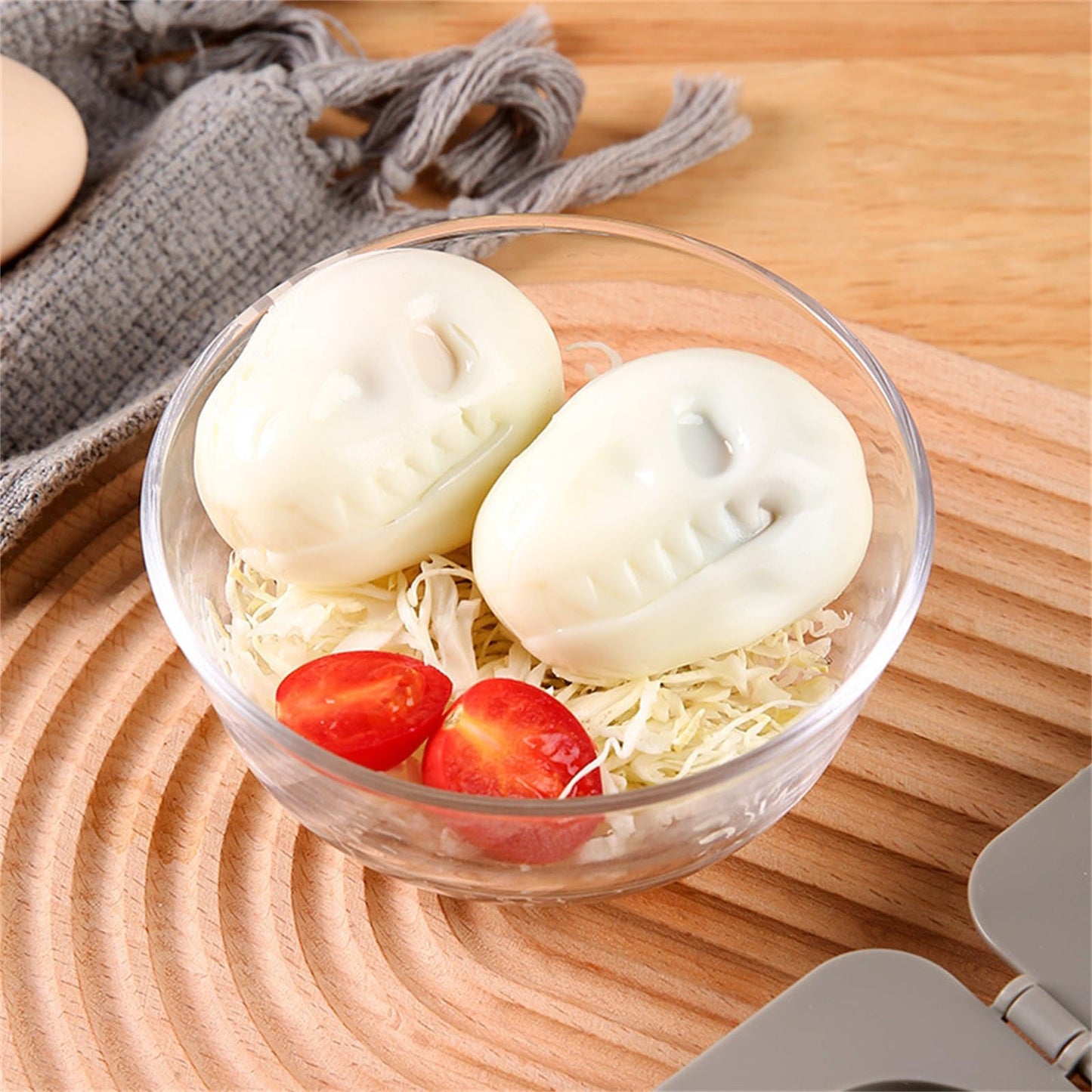 Cowrc Dinosaur Skull Egg Mold - Dinosaur Fossil Shaped Egg Press (5pcs)