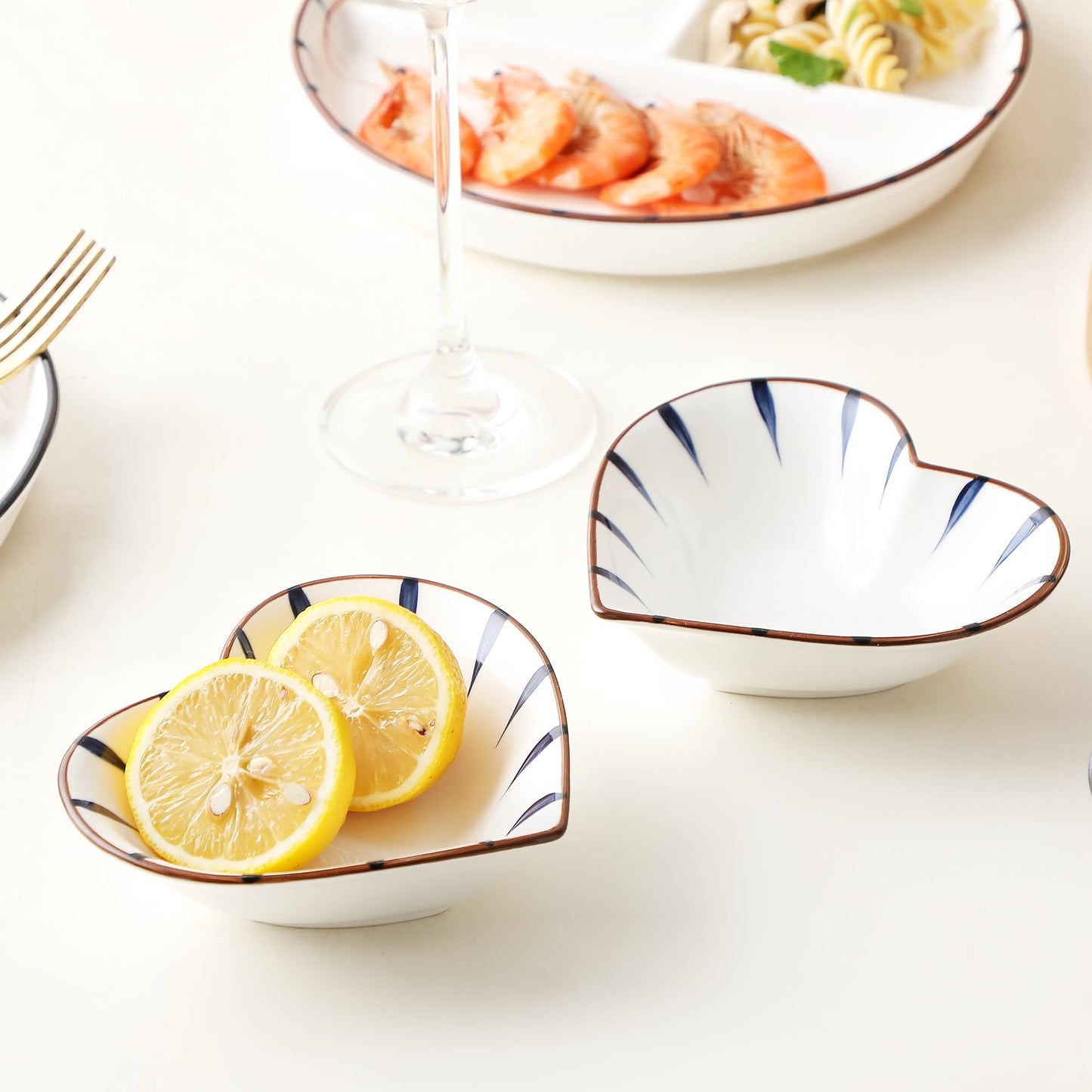 Acyhggi 8 Inch Porcelain Divided Plate Set, 3-Piece Ceramic Dinnerware for Portion Control, Weight Loss, Breakfast, Lunch, Salad - Microwave & Dishwasher Safe
