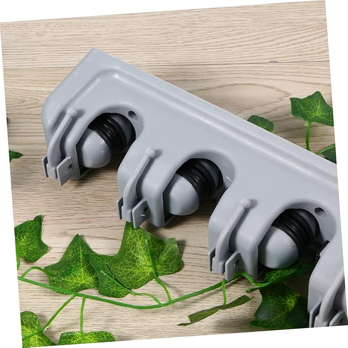 Ball Slots Hooks Mop Broom Holder Wall Mount Storage Rack Umbrella Clip Garage Tool Storage Rack Mop Holder Broom Wall Mount Grey