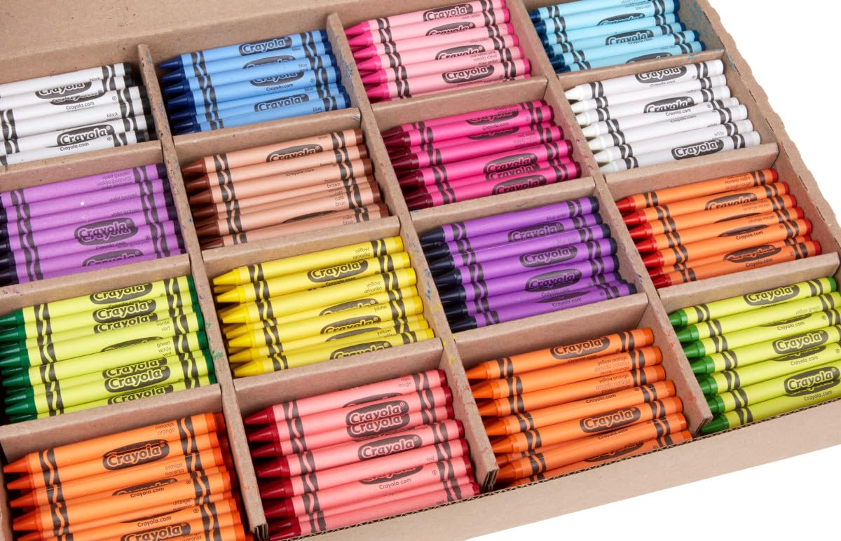 Crayola Bulk Crayon Classpack - 800ct (16 Colors), Bulk Teacher Supplies & Classroom Essentials for School, Arts & Crafts Crayons for Kids, Ages 3, 4, 5