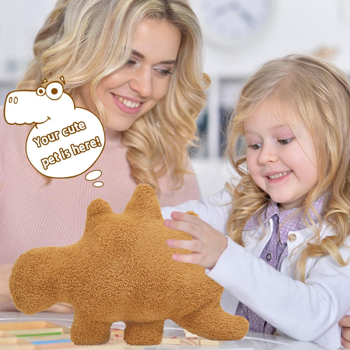 TVVPGG Dino Nugget Pillow, 3 Pcs Dino Chicken Nuggets Plush Stuffed Animal Gift for Kids Adults Girlfriend Christmas