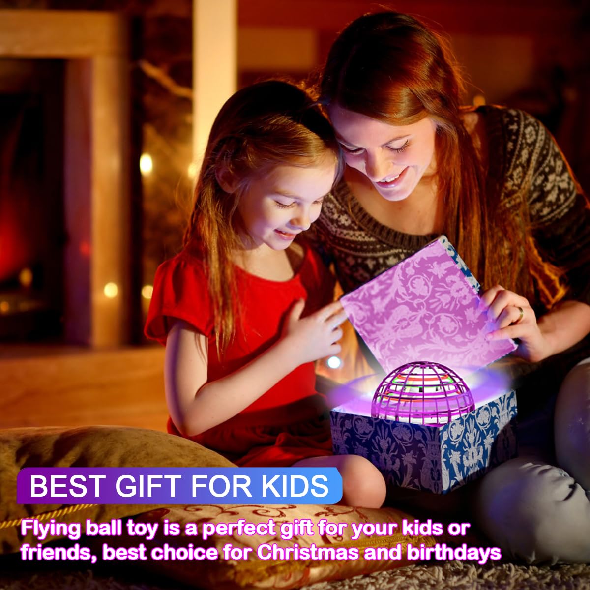 Taikcsut 2025 Upgraded Flying Orb Ball Toy, Hover Boomerang Ball Spinner Mini Drone - Magic Floating Galactic Fly Spinning Orb, for for Boys Girls and 6-12 Age Kids
