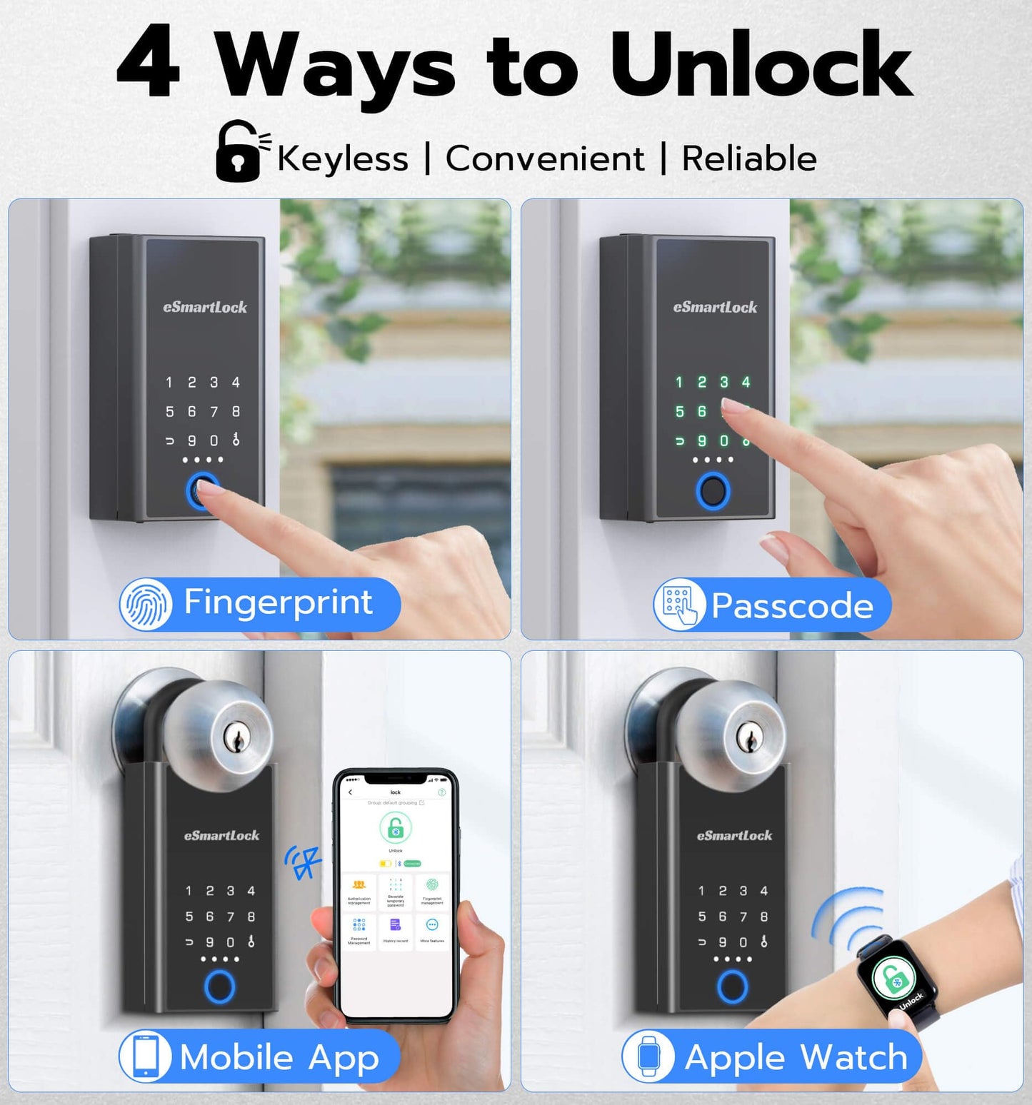 Anweller Lock Box for Keys with Code, Fingerprint Smart Bluetooth Key Hider, Outdoor Waterproof Combination Lockbox for Realtor, Hosts, Keys Safe Storage, Hide a Key, Wall Mount & Door Hanging