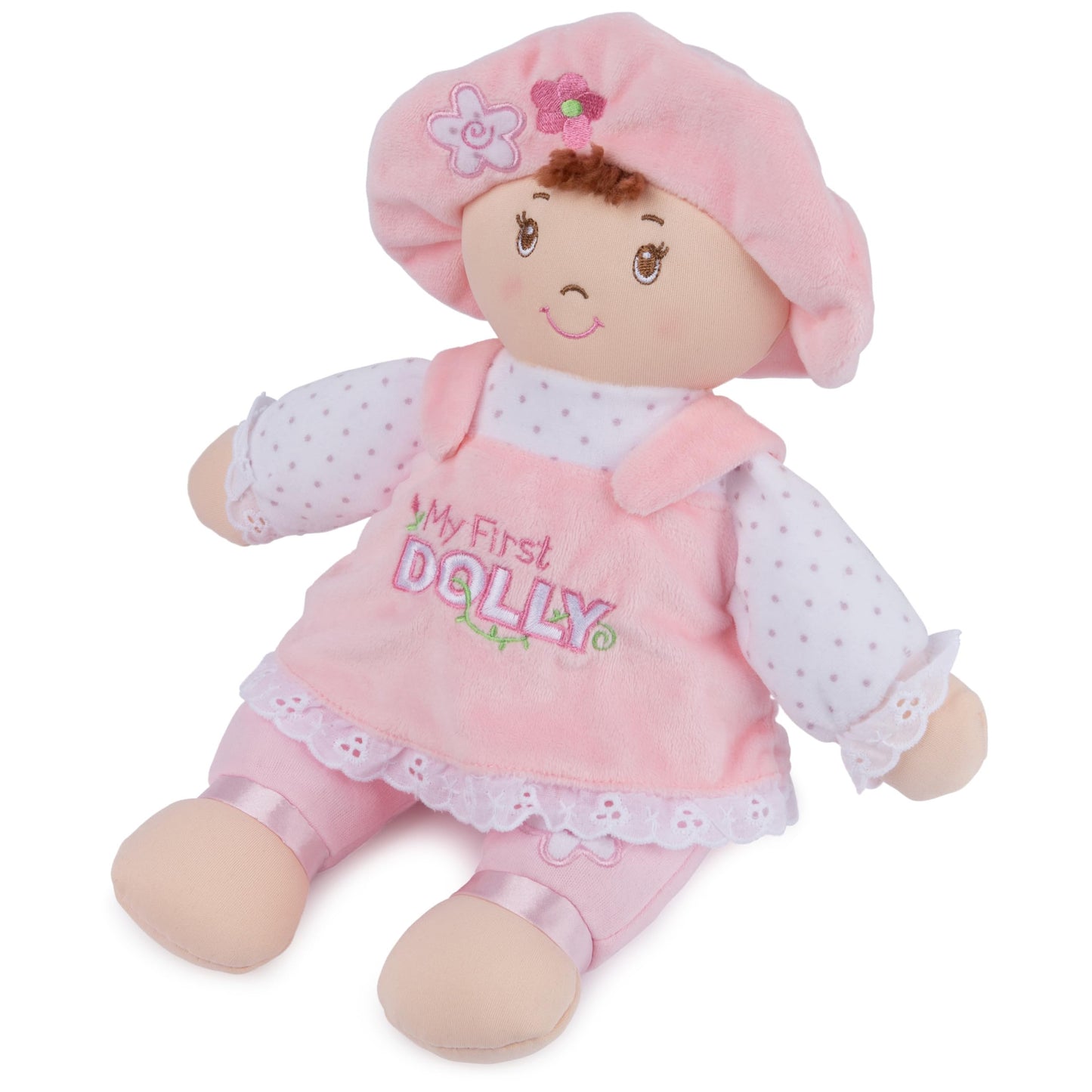 GUND Baby My First Dolly, Plush Doll for Babies and Toddlers, Pink/White, 13”