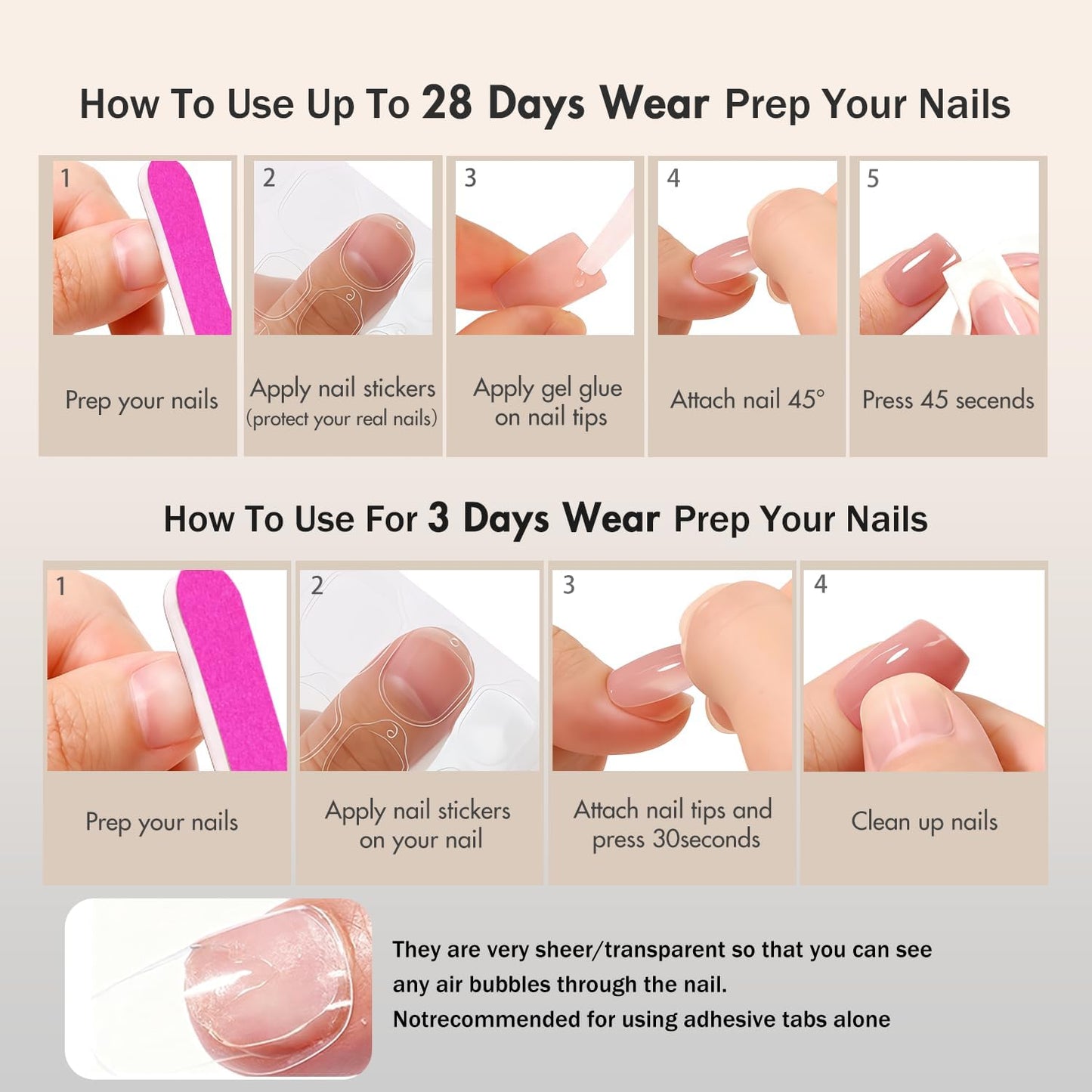 SXVME Press On Nails Long Square - Bright Green Press on Nails with Glue for Women, Natural Simple Fake Nails Press ons Medium, Glossy Soft Gel Glue on Nails Coffin, Reusable Nail Stick Ons, 24 Pcs