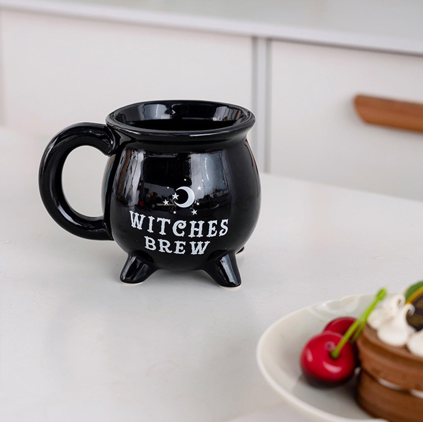 HOPOYGOS Ceramic Cauldron Mug - 12 oz Witches Brew Themed Coffee Cup, Microwave & Dishwasher Safe, Unique Magic Potion Mug for Tea, Coffee, Hot Chocolate, Fun Gift for Witchy & Fantasy Lovers
