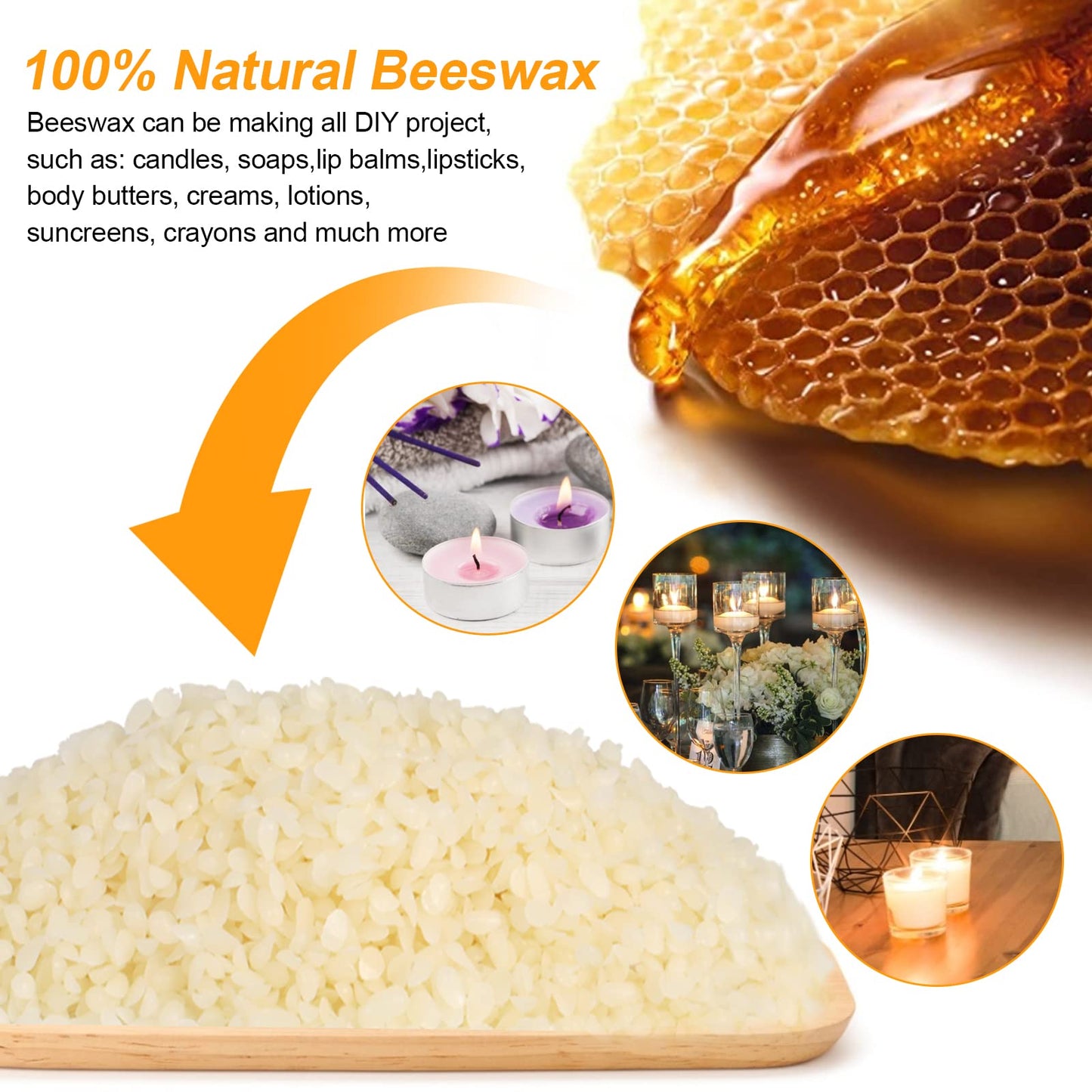 BBAXI Candle Making Kit Supplies Tools - Soy Beeswax DIY Crafts Candle Wax kit Supply Set for Adults Beginners Candle Melting Pouring Pot with Jars Wick Sticker Holder Spoon