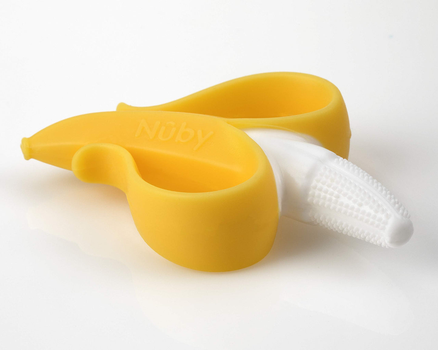 Nuby Nananubs Banana Massaging Teether – Baby Teething Toys 3 Months and Up, Silicone Teether for Sore Gums, Infant Toy, Baby Essentials, Brush, Travel Accessory, Gift for Babies (Pack of 48)