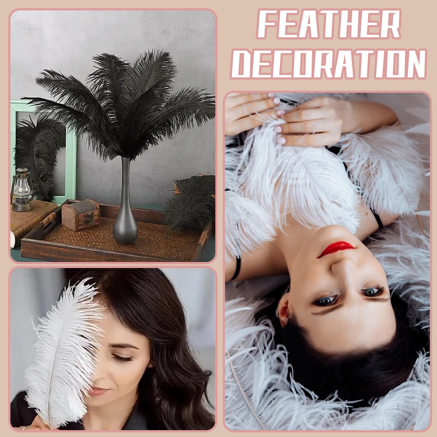 Bulk Yellow Ostrich Feathers - 12pcs 12-14inch Crafting Supplies for Centerpiece Table Decorations