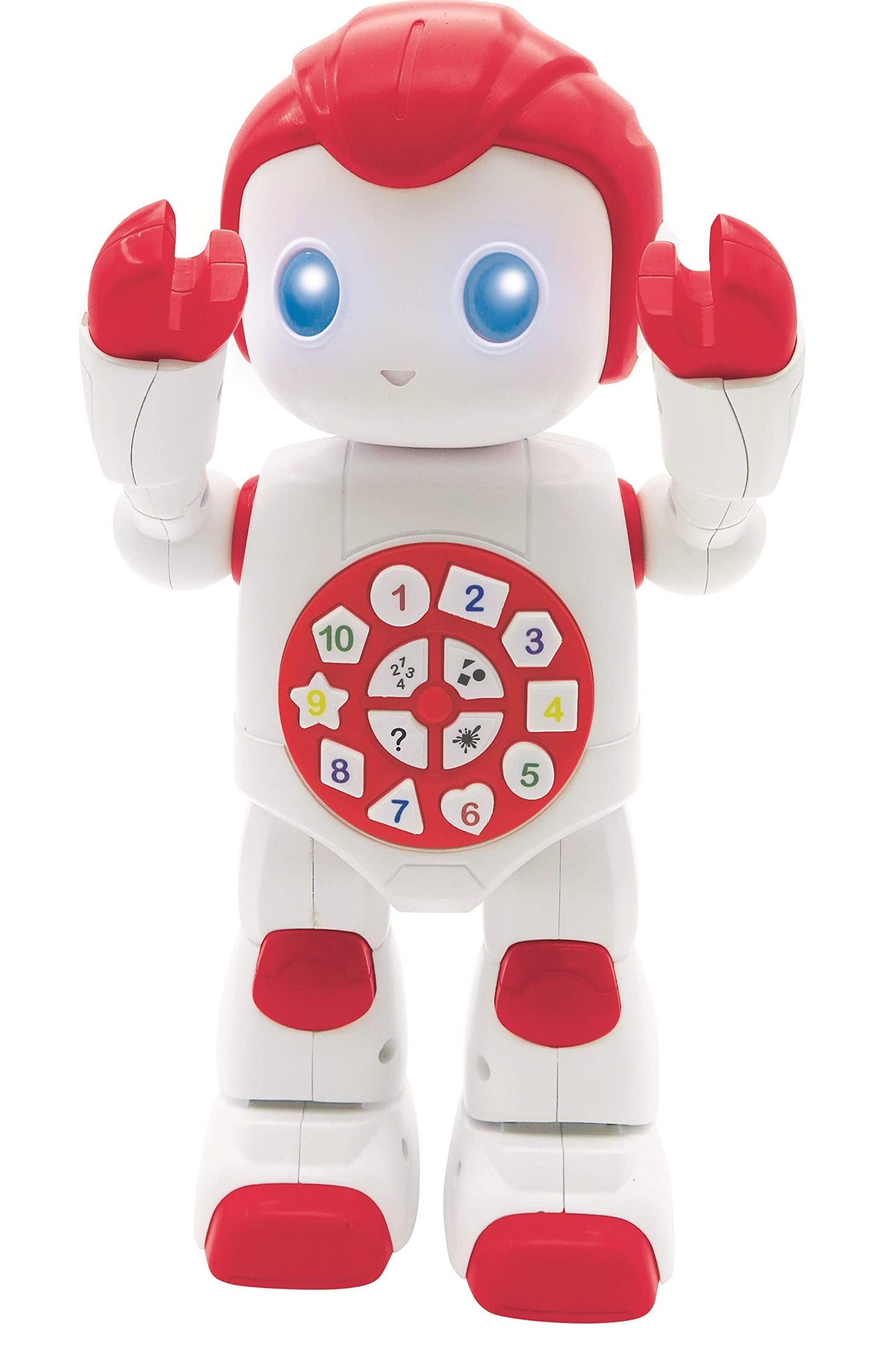 LEXiBOOK Powerman First Smart Interactive Toy Learning Robot Toy for Kids Dancing Plays Music Quiz Numbers Shapes Colors Boy Girl Robot Junior Red/White - ROB15EN