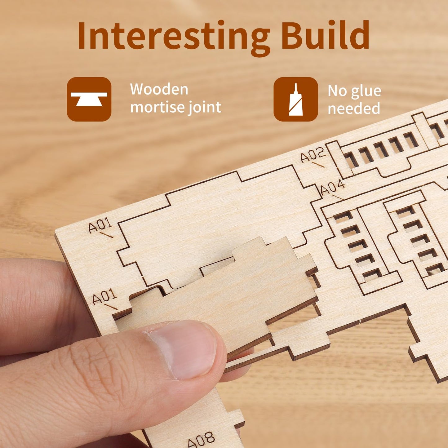 3D Wooden Puzzles for Adults,DIY Color Modern Villa Wooden Model Kits,Creative Art Ornaments,Gift on Birthday