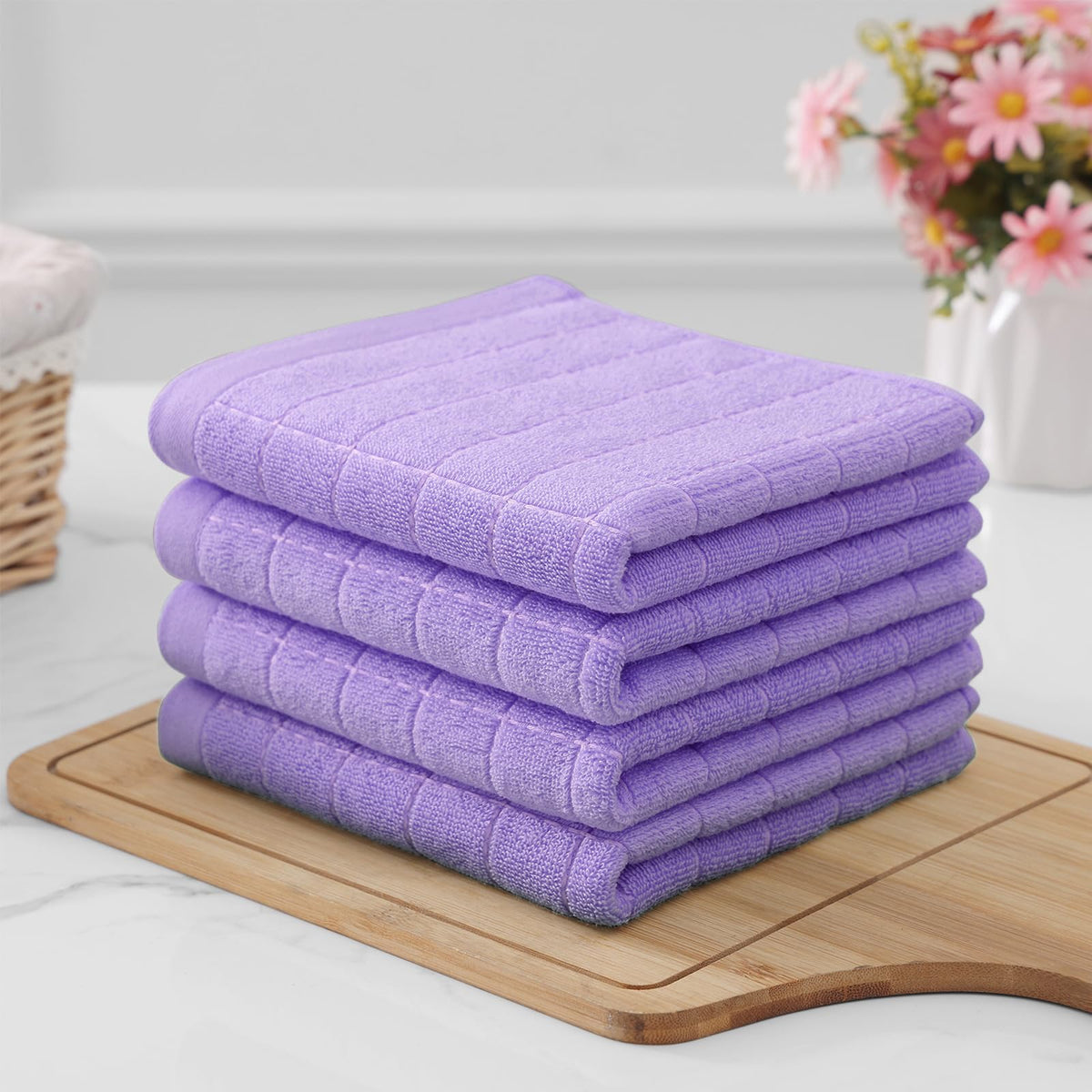 100% Cotton Terry Kitchen Towels (4 Count)