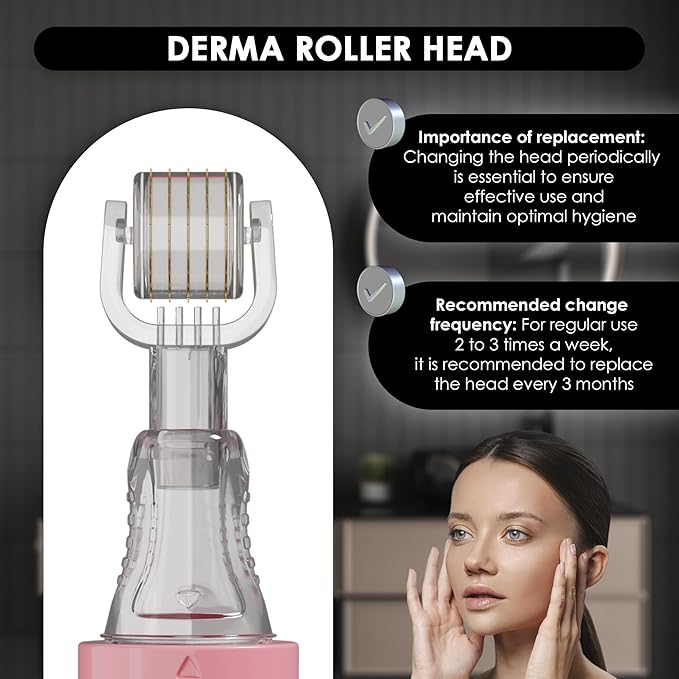 Head 0.25 mm compatible with Haminos Derma Roller, 105 Titanium Needles