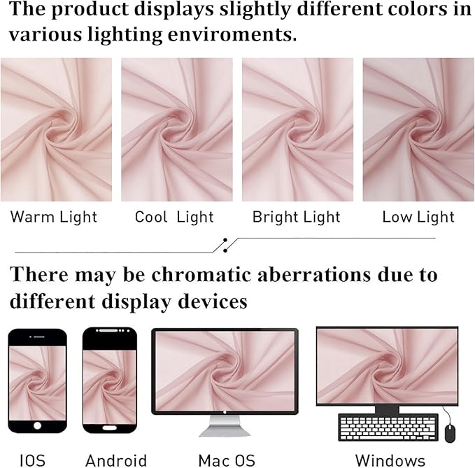 Lecloud Blush Pink Sheer Curtains 72 Inches Long 2 Panels, Lightweight Dual Rod Pockets Girls Bedroom Curtains, Breathable Solid Living Room/Dining Room/Backdrop/Door Voile Drapes, 40" W x 72" L