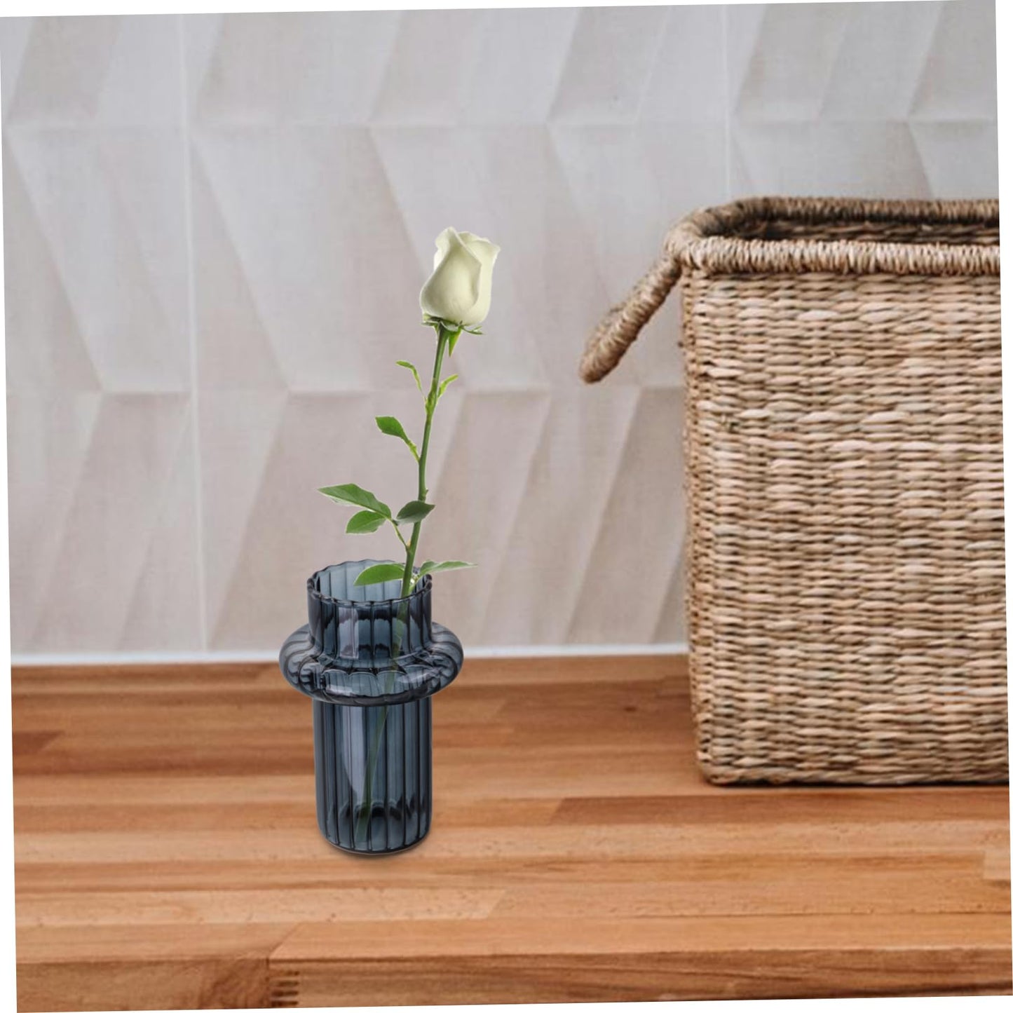 GANAZONO Glass Hydroponic Vase for Desktop Decoration Minimalist Style Terrarium Plant Holder for Decor