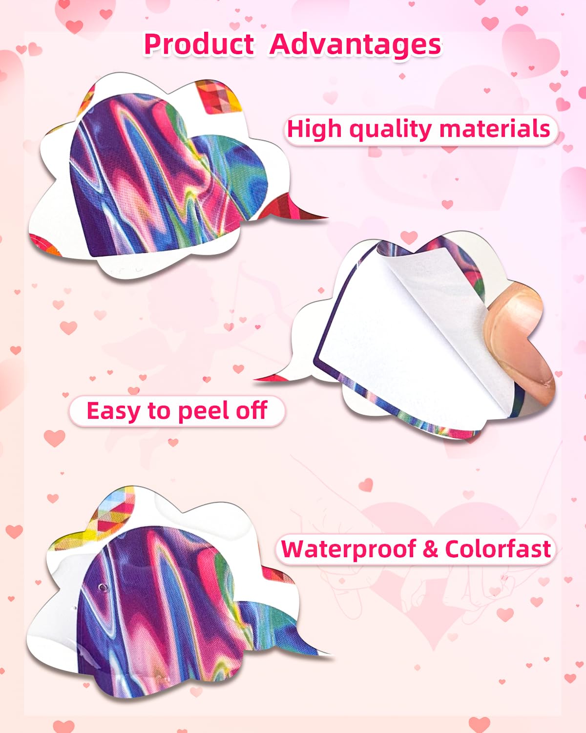 Ozepao 32 Sheets Heart Stickers, 384 Pcs Valentines Day Stickers for Kids, Holiday Sticker for Envelopes, Cards or Gifts Bags Decor (48 Designs 8 Each)