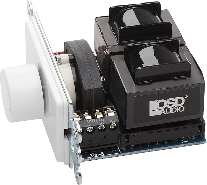 OSD Audio 300W Sleek, Modern, Minimalist Design in Wall Volume Control, Rotary Knob Black Impedance Matching SLK300