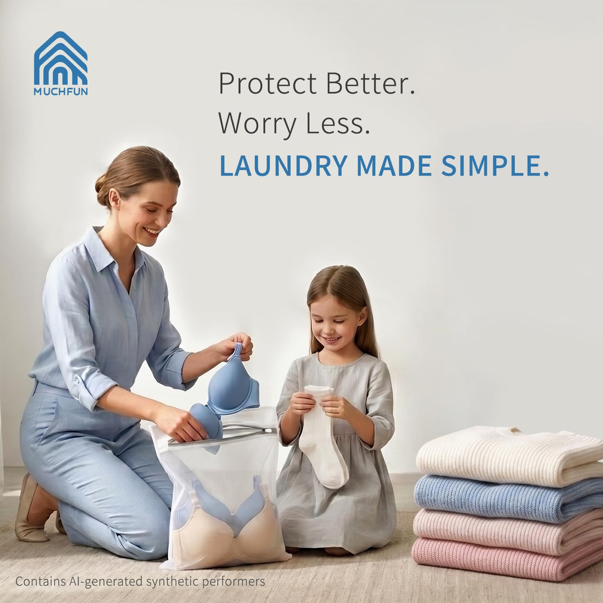 4Pcs Durable Fine Mesh Laundry Bags for Delicates 12 x 16 Inches (4 Count)