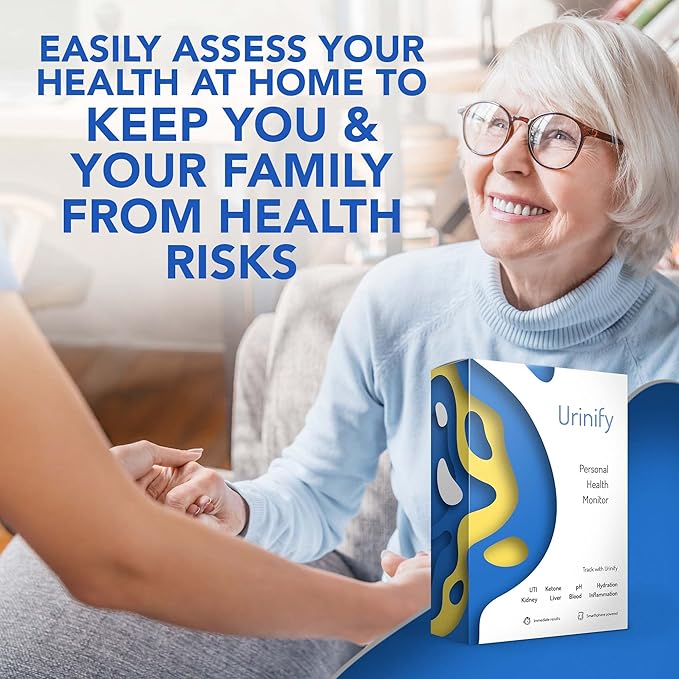 Mobile App Urine Test Strips -Trusted at Home Kidney and Liver Test Kit, Urinary Protein, UTI Test, Hydration, Ketone Body, pH, Urinalysis- Essential Kit (6 Strips)