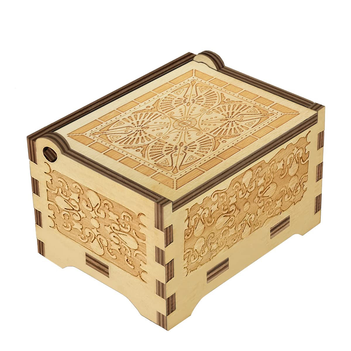 Sooharic Over The Rainbow Music Box, 18 Note Hand Cranked Mechanism, Unique Valentine/Birthday