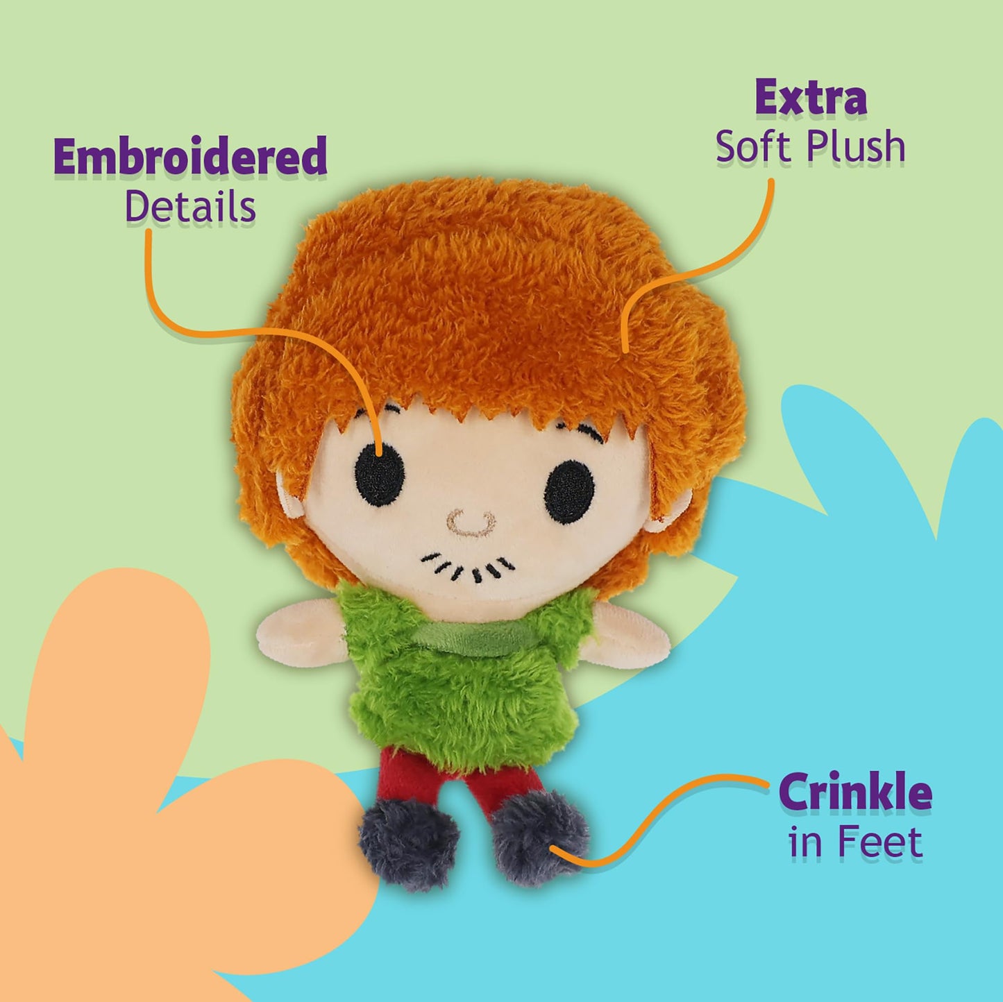 Kids Preferred Scooby-Doo 4 Piece Cuteeze Set - Scooby Doo, Shaggy, Velma, & Daphne Plush - for Baby and Toddler Boys & Girls - 6 Inches