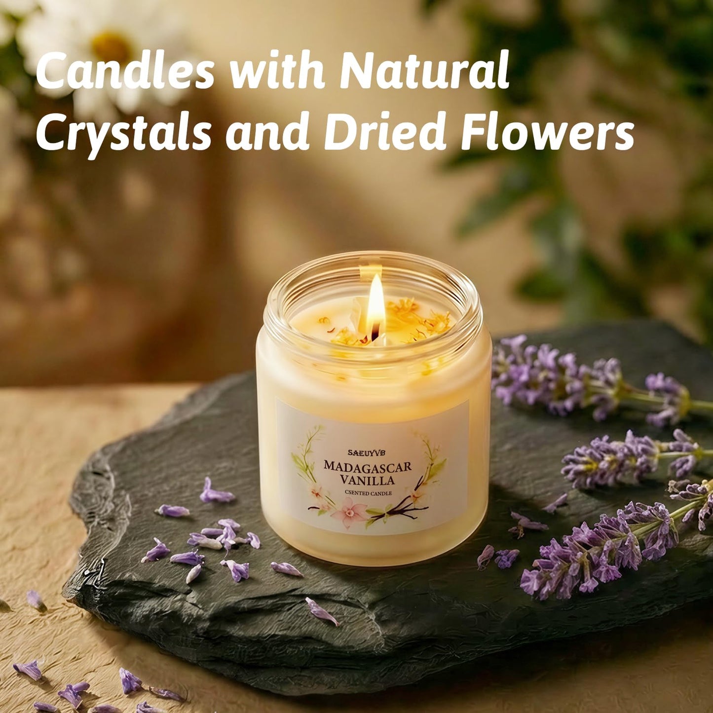 Scented Candles for Home,8 Pack Soy Candles Gift Set for Women,Aromatherapy Candle with Crystals Inside-Perfect for Mother's Day,Valentine's Day, Birthdays, Anniversaries,Christmas