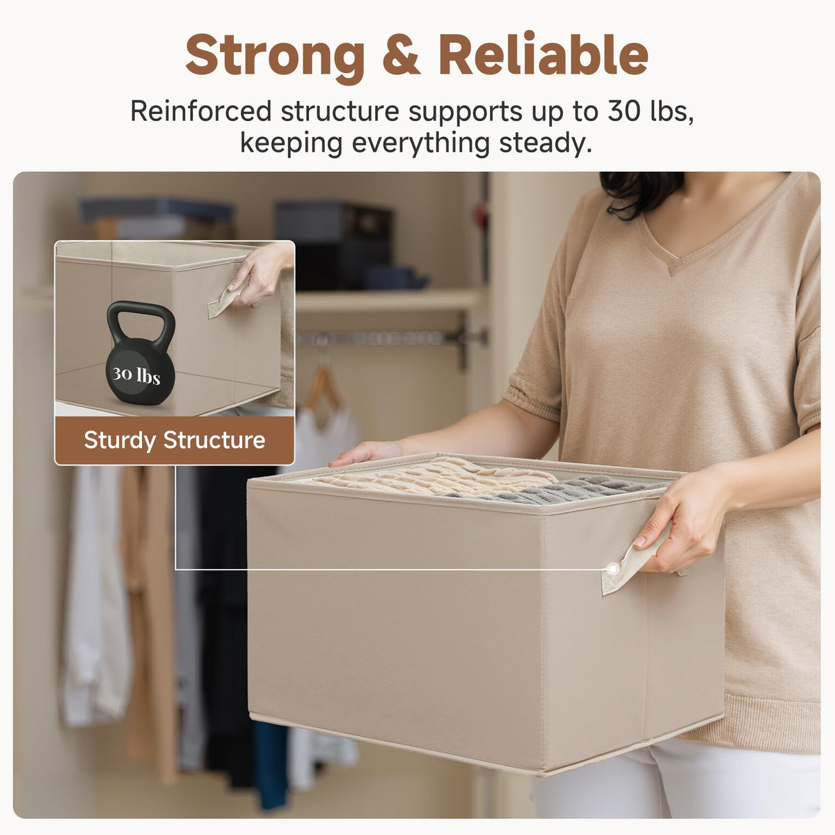 Storage Baskets for Shelves (3 Count)