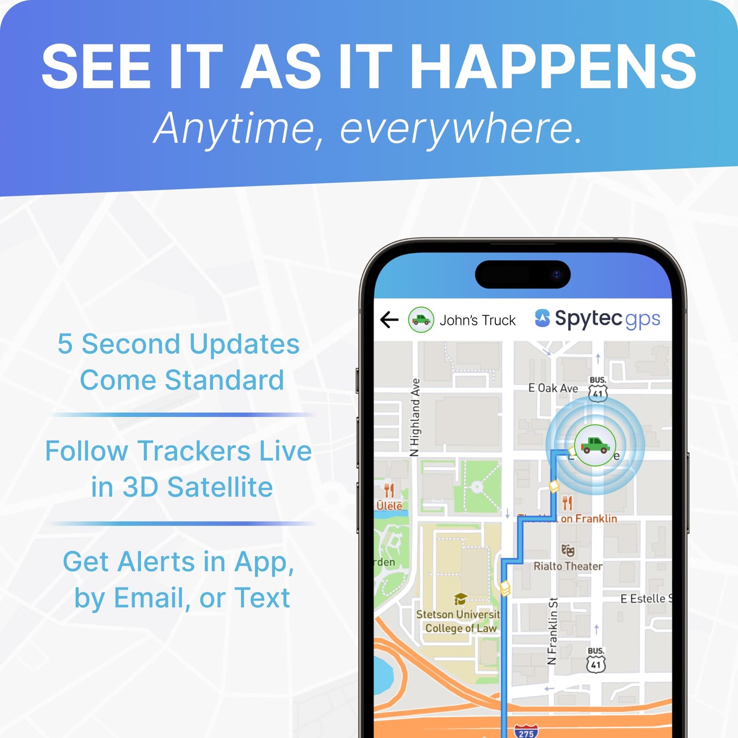 Spytec Atlas GPS Tracker for Vehicles & Kids (Subscription Required) | Up to 14-Day Battery Life | Waterproof Magnetic Case, Geofencing, Portable Real Time Mini GPS Car Tracker w/Lifetime Support