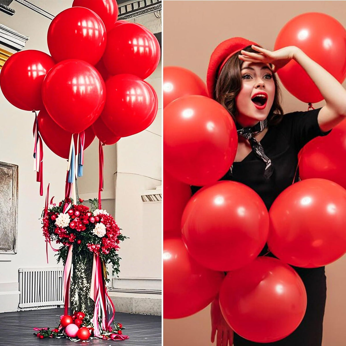 Red Balloon,145pcs Latex Premium Red Balloons Arch Kit Different Sizes 18 12 10 5 Inch,Balloon Garland Arch Kit for Birthday Party Baby Shower Wedding Valentines Day Christmas Anniversary Decoration