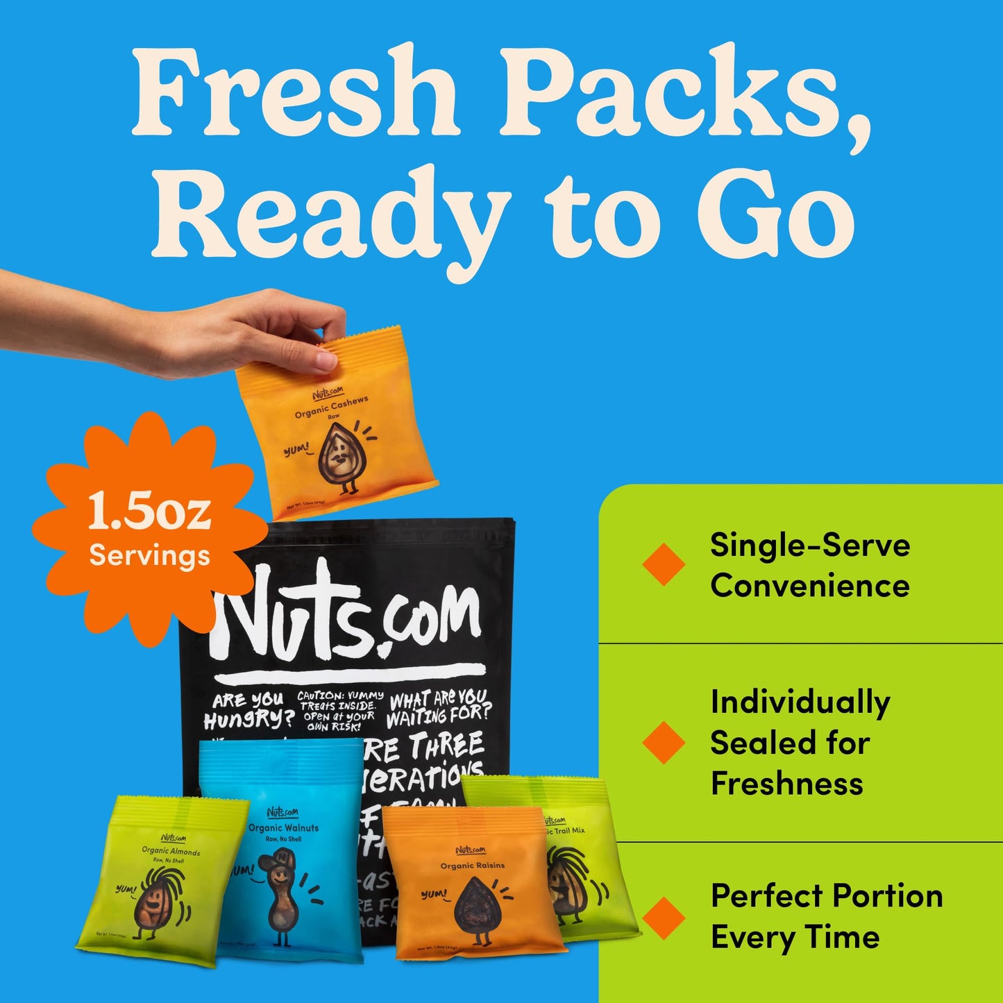 Nuts.com – Organic Dried Fruit and Nuts Variety Box – Gourmet Assortment for Festive Gifts – Includes Organic Cashews, Almonds, Walnuts, Raisins, and Trail Mix