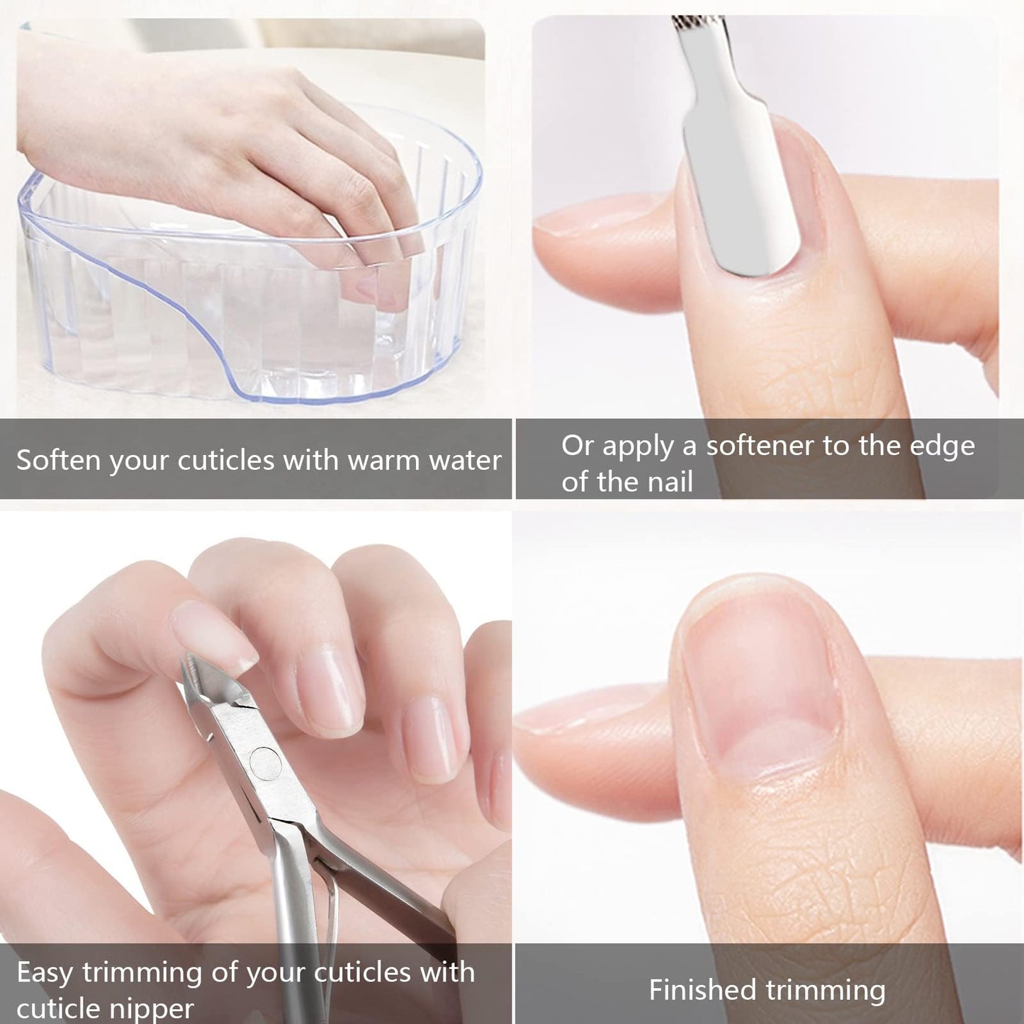Japior 8 Packs Cuticle Trimmer, Cuticle Nippers Professional Stainless Steel Cuticle Cutter Clippers Cuticle Remover, Pedicure Manicure Tools for Fingernails and Toenails