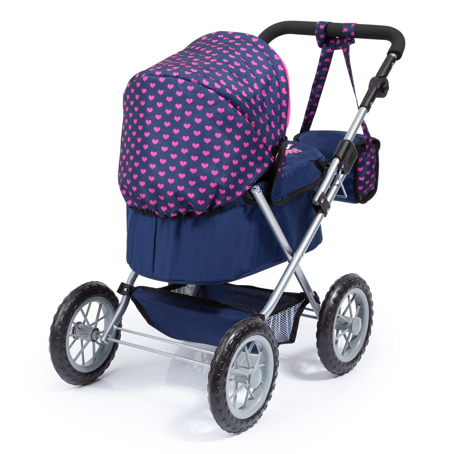 Bayer Trendy Doll Pram Stroller, Adjustable Handle, Pretend Play Toy with Storage Bag, 18 in