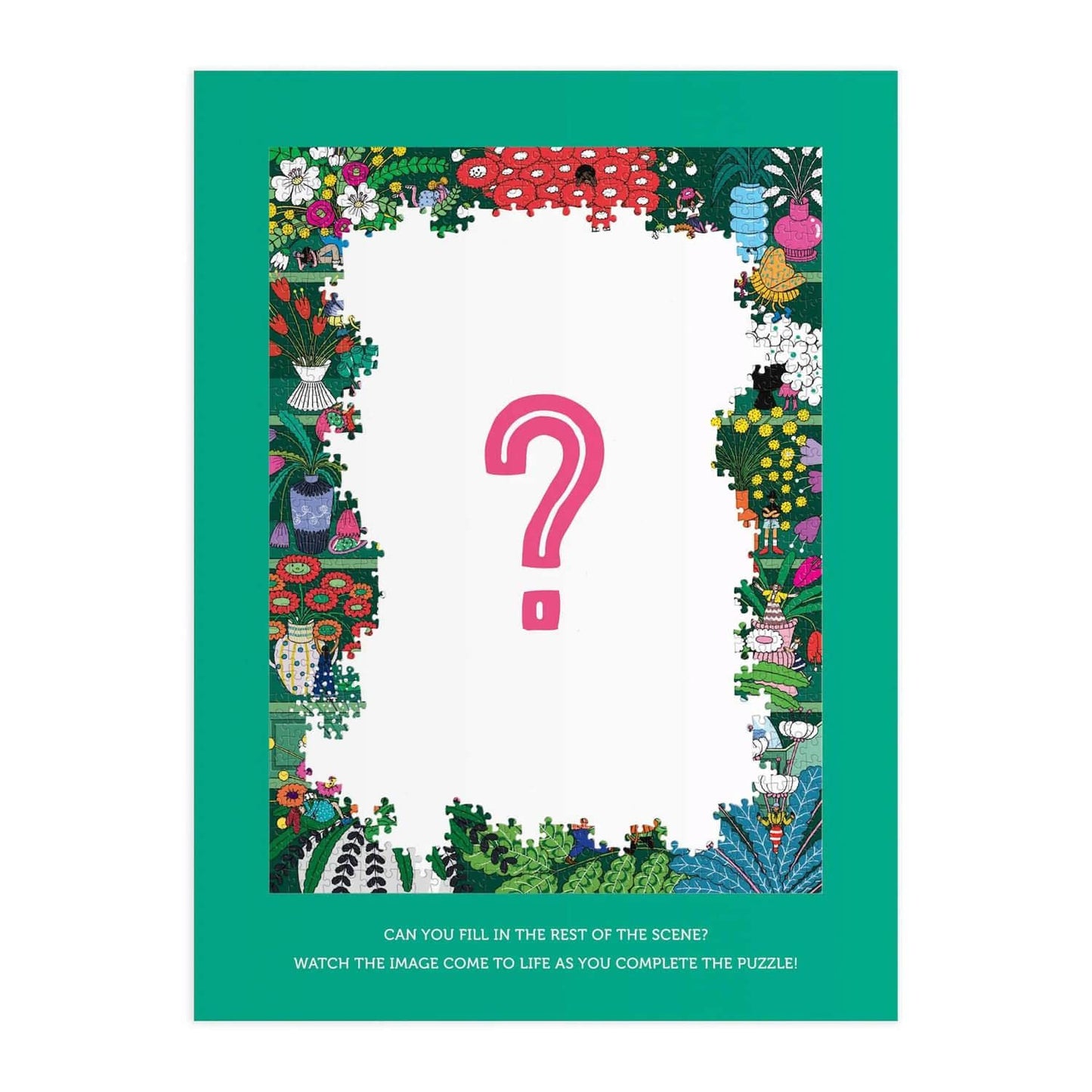 Galison Shelf Life – 1000 Piece Surprise Puzzle Fun and Challenging Activity with Bright and Bold Artwork of A House Shelf Revealed for Adults and Families