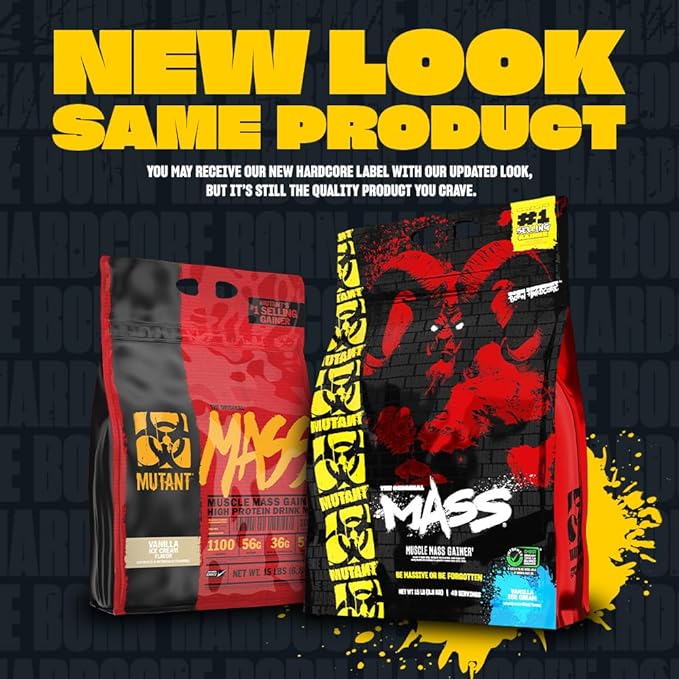 Mutant Mass Weight Gainer Protein Powder – Build Muscle Size and Strength with 1100 Calories (Chocolate Fudge Brownie, 15 Pound (Pack of 1))