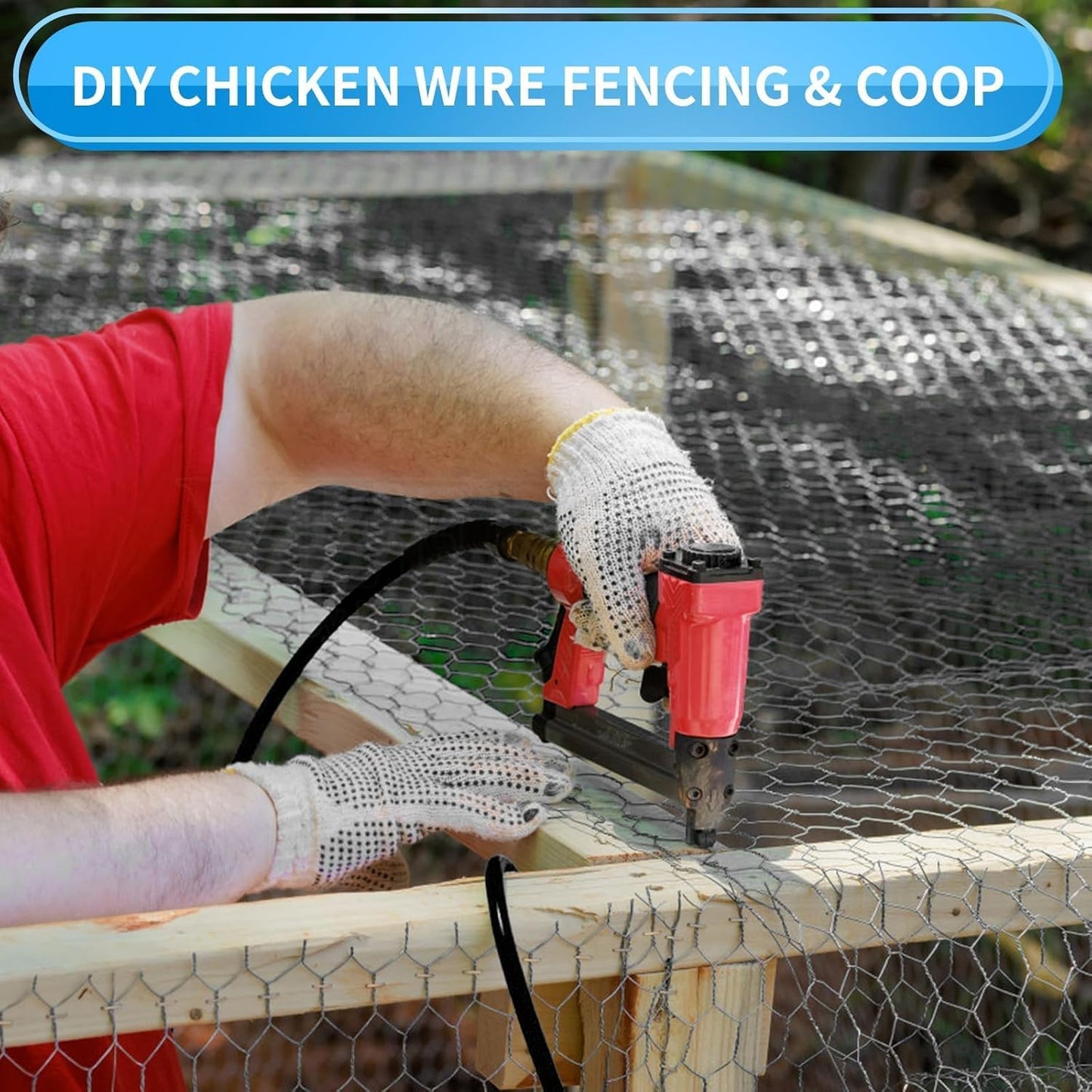 DOLEMODUO 1/2 Inch Black Wire Mesh Roll - 12'' x 50' Chicken Wire Fence, 20 Gauge Hardware Cloth Poultry Netting for Garden/Animal Barrier/Rabbit/Floral/Chicken Coop/DIY Projects