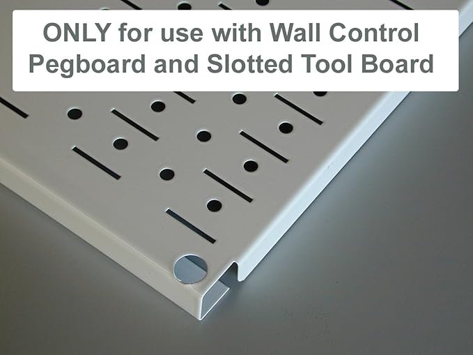 Wall Control ASM-SH-1606 B Deep Pegboard Shelf Assembly for Wall Control Pegboard Only, 6", Black