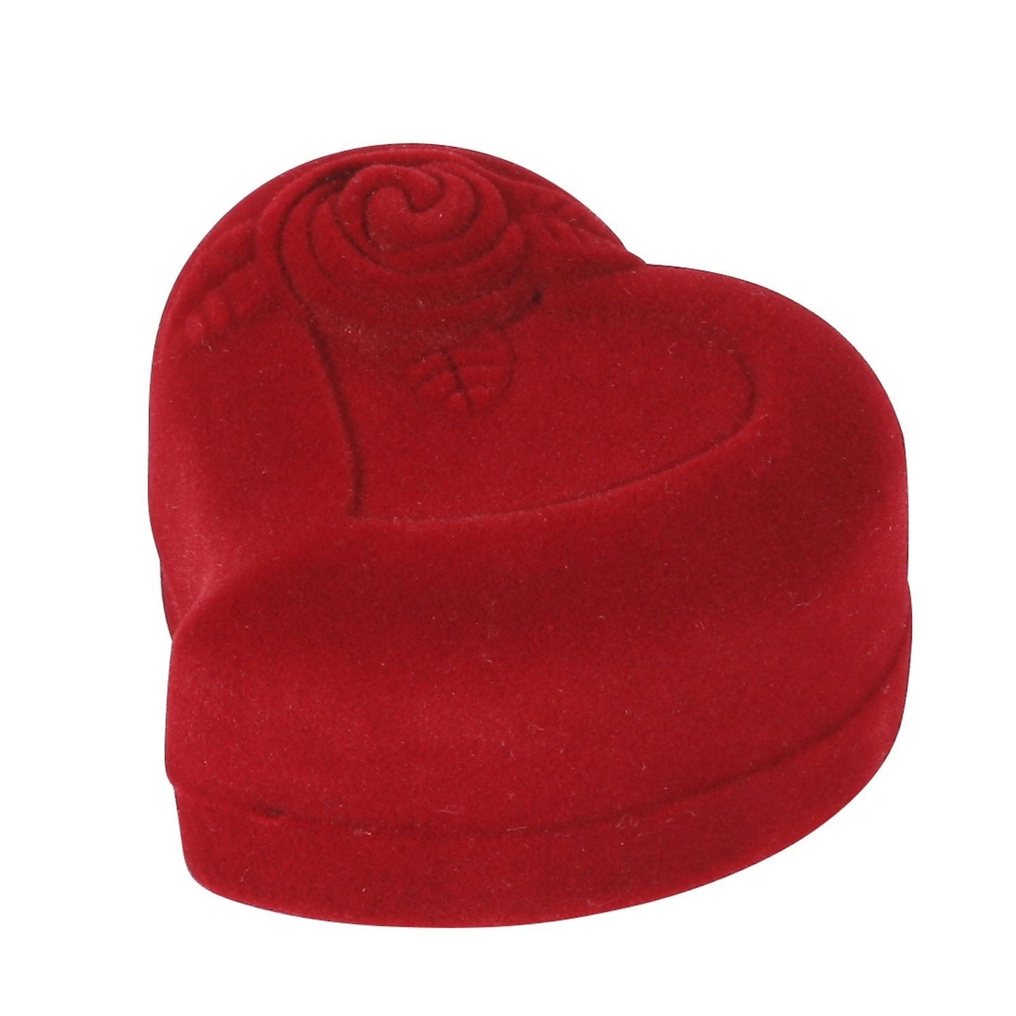 I-MART Heart Shaped Rose Case for Proposal, Engagement Ring Holder and Wedding Ring Display, Red Velvet Rose Jewelry Case, Heart Jewelry Organizer for Wedding Proposal Decorations