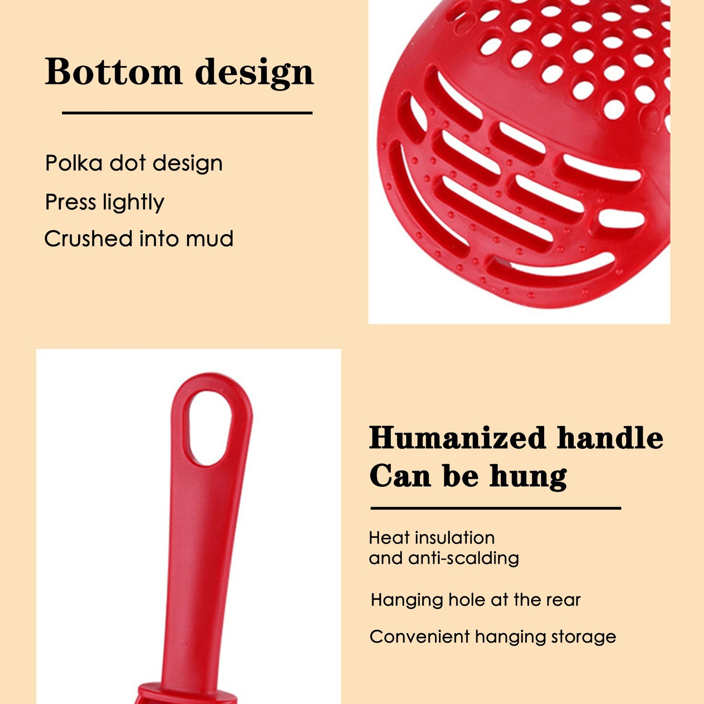 3 Pack Multifunctional Kitchen Cooking Spoon, Muulaii 6 in1 Kitchen Gadgets Strainers for Egg Yolk Separator- Grater Masher- Colander Skimmer Scoop