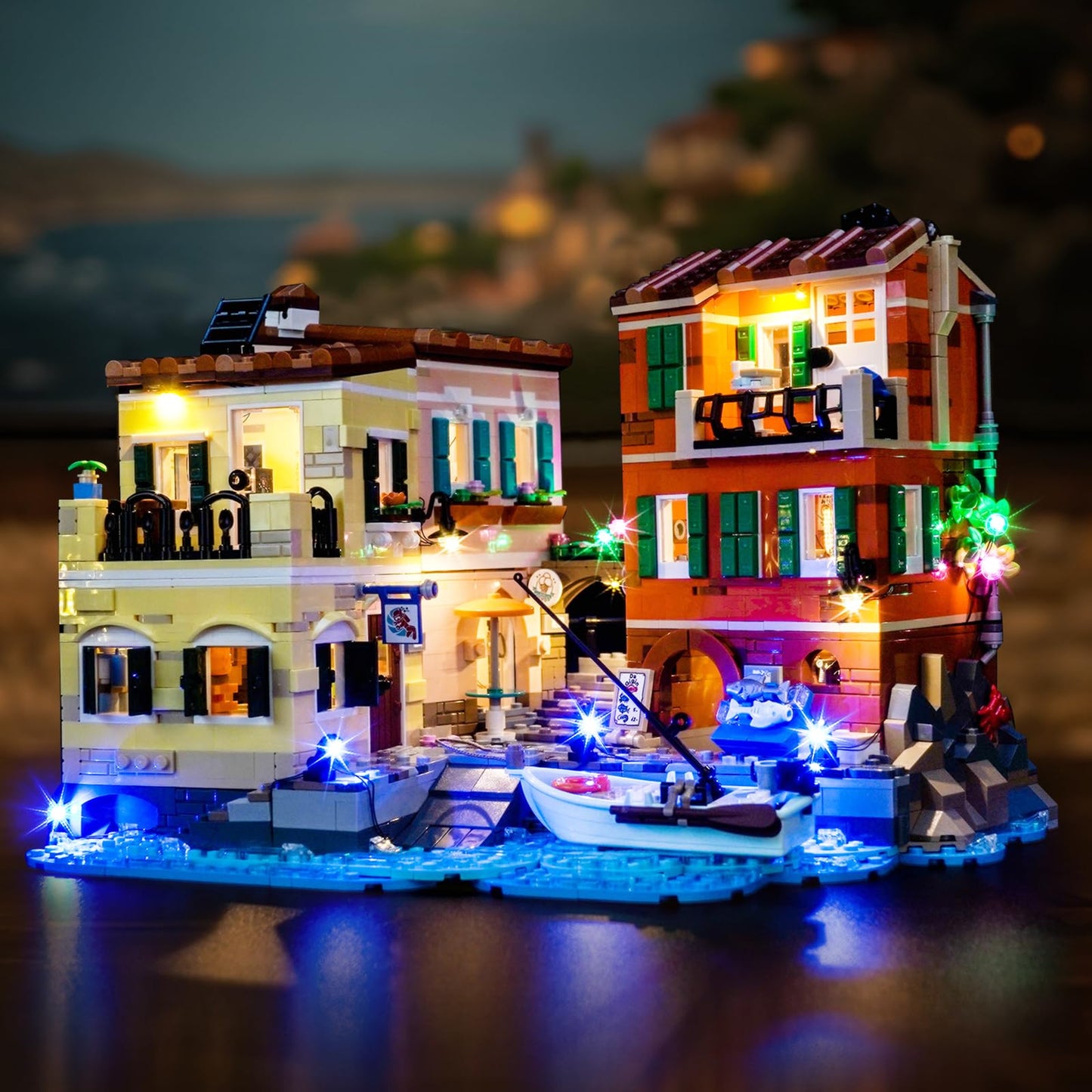 BRICKSHINING LED Lighting Compatible with Lego 21359 Italian Riviera,Light Kit Compatible with Lego Architectural 21359 for Adults,NOT Included The Model Set - JUST Lights