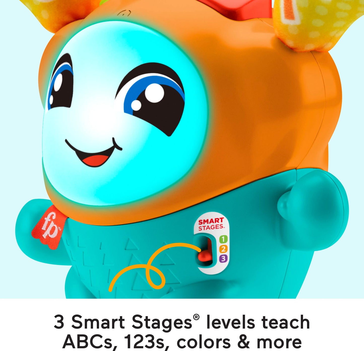 Fisher-Price Baby & Toddler Learning Toy DJ Bouncin’ Beats with Music Lights & Bouncing Action for Ages 9+ Months, Multilanguage Version