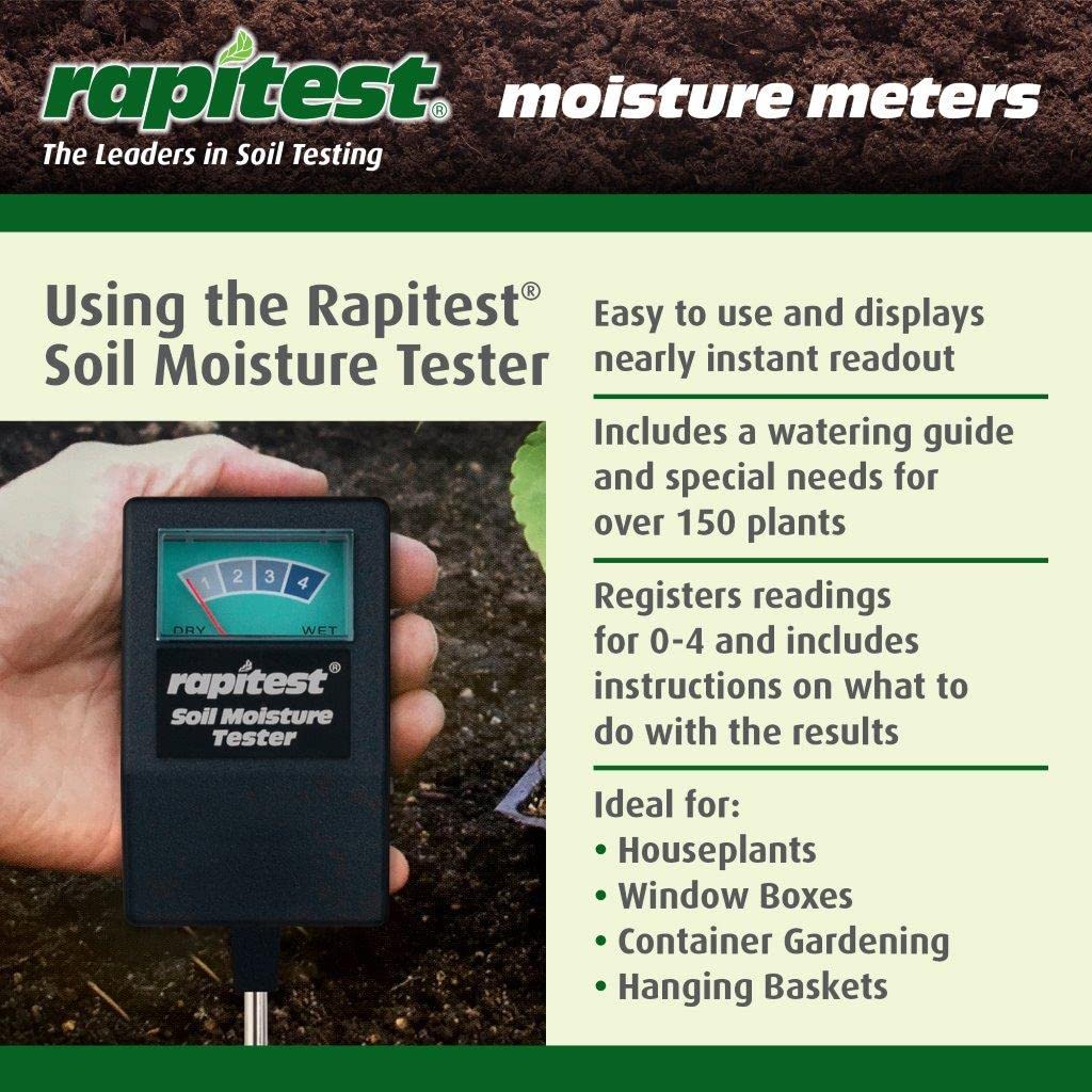 Luster Leaf/Rapitest Soil Moisture Tester for Containers, Lawns and Gardens